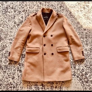 LARGE EXPRESS MILITARY WOOL BLEND PEACOAT